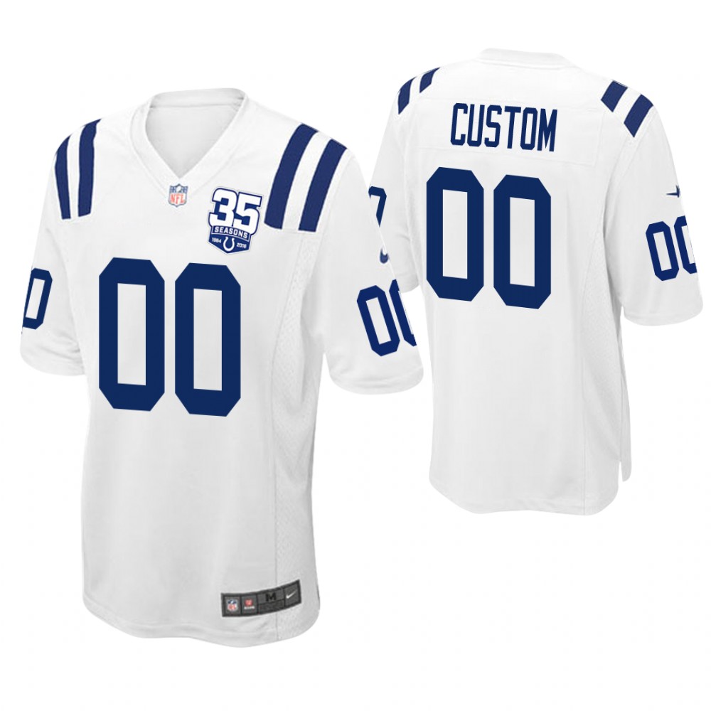 Indianapolis Colts White 35th Anniversary Game Customized Jersey Indianapolis Colts White 35th Anniversary Game Customized Jersey