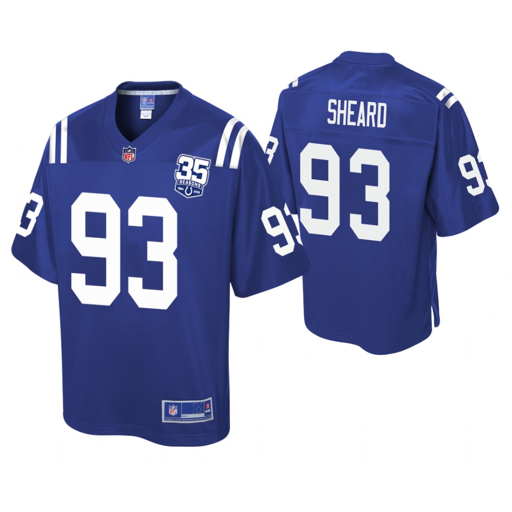 Youth Indianapolis Colts #93 Jabaal Sheard 35th Anniversary player Pro Line Royal Jersey