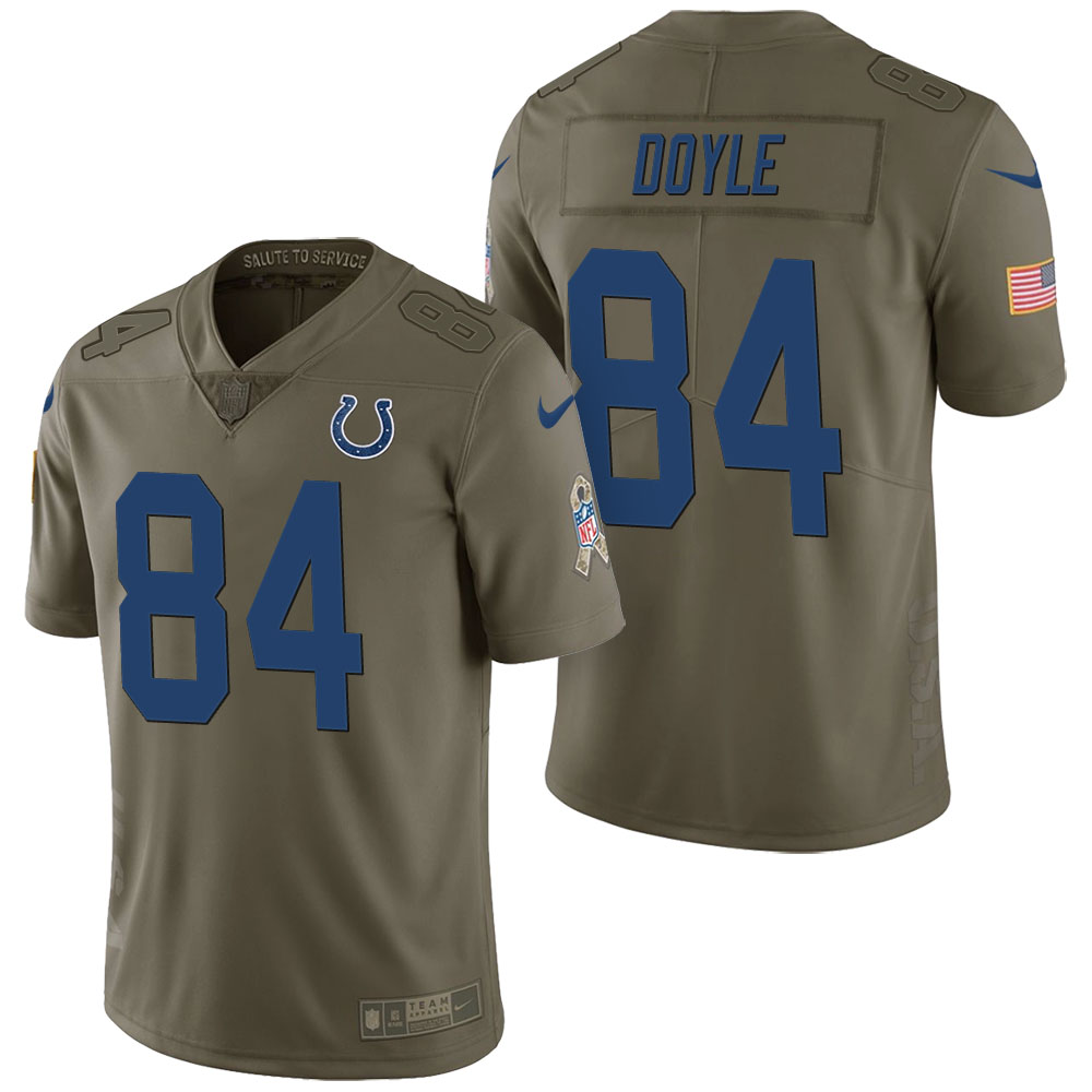 Indianapolis Colts #84 Jack Doyle Olive 2017 Salute to Service Limited Jersey