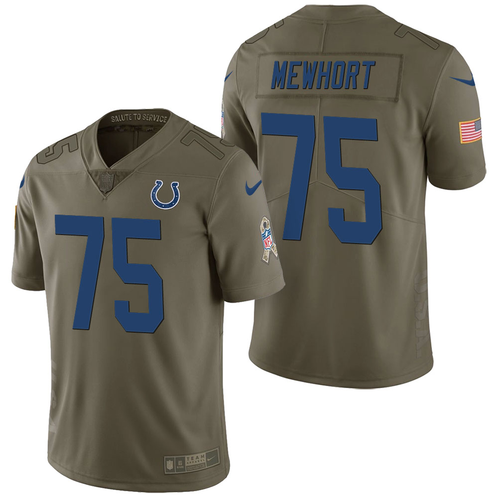 Indianapolis Colts #75 Jack Mewhort Olive 2017 Salute to Service Limited Jersey Indianapolis Colts #75 Jack Mewhort Olive 2017 Salute to Service Limited Jersey