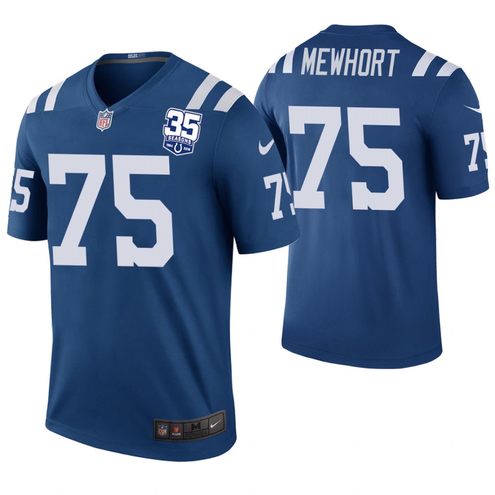 Indianapolis Colts #75 Jack Mewhort Royal 35th Anniversary Color Rush Legnd Jersey Indianapolis Colts #75 Jack Mewhort Royal 35th Anniversary Color Rush Legnd Jersey