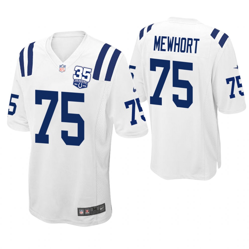 Indianapolis Colts #75 Jack Mewhort White 35th Anniversary Game Jersey Indianapolis Colts #75 Jack Mewhort White 35th Anniversary Game Jersey
