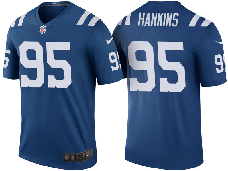 Indianapolis Colts #95 Johnathan Hankins Royal Color Rush Legend Jersey