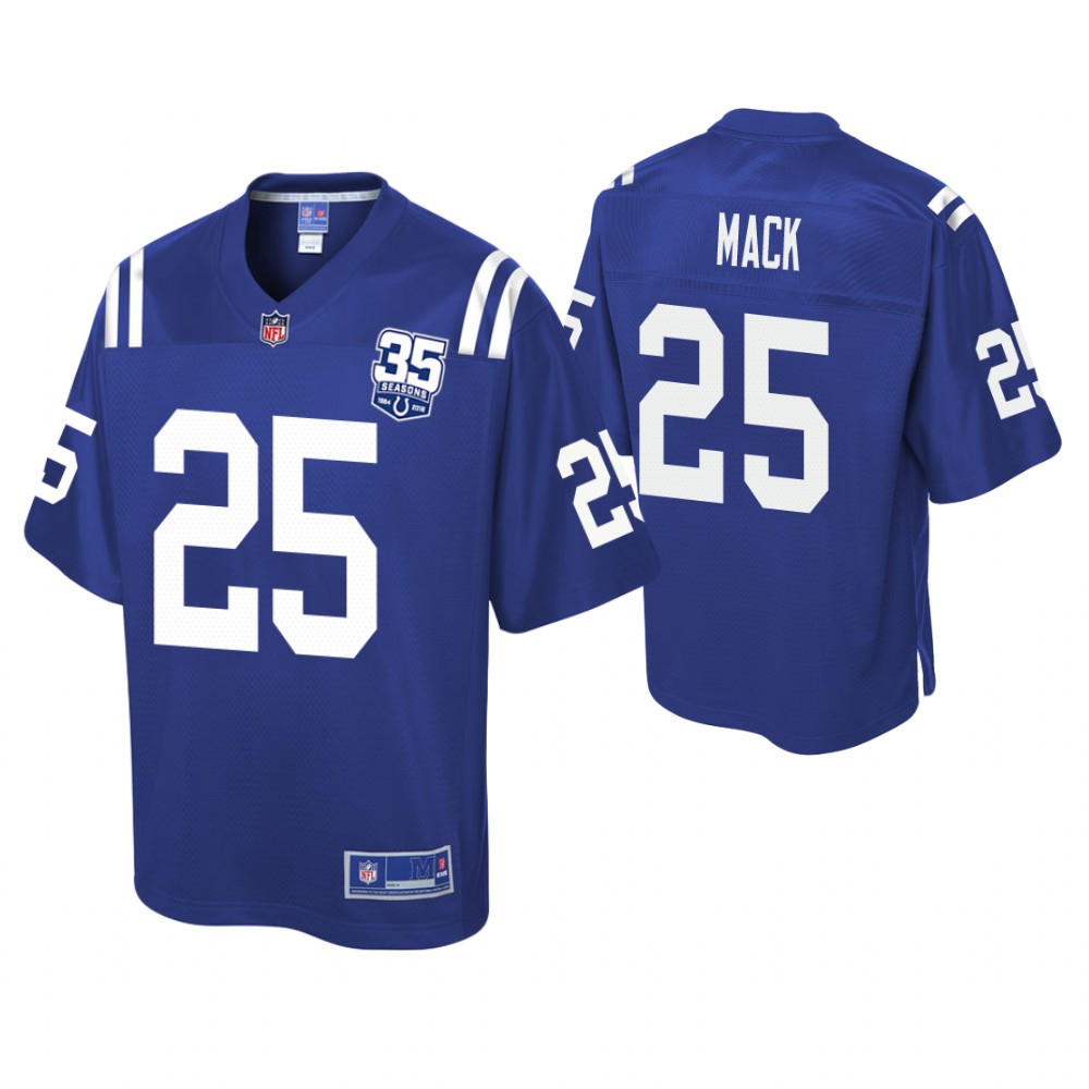 Youth Indianapolis Colts #25 Marlon Mack 35th Anniversary player Pro Line Royal Jersey Youth Indianapolis Colts #25 Marlon Mack 35th Anniversary player Pro Line Royal Jersey