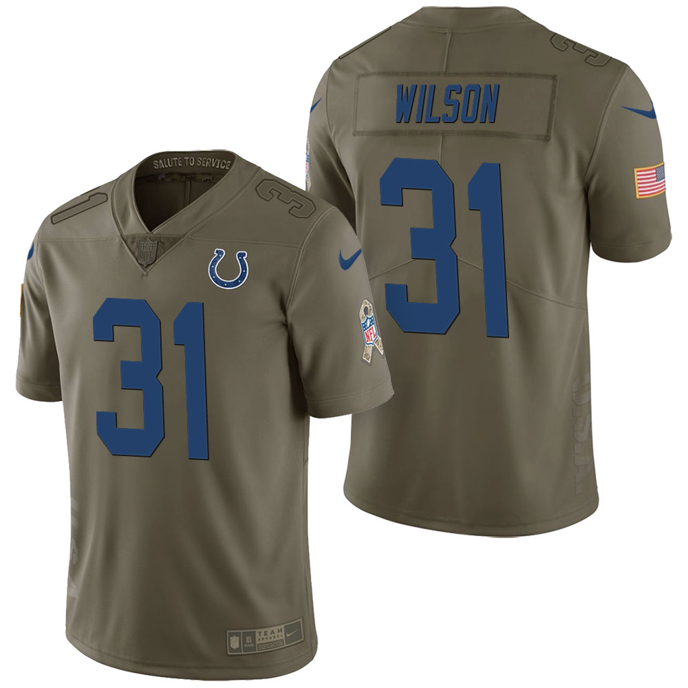 Indianapolis Colts #31 Quincy Wilson Olive 2017 Salute to Service Limited Jersey
