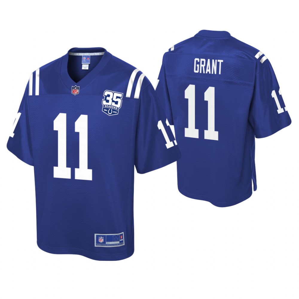 Youth Indianapolis Colts #11 Ryan Grant 35th Anniversary player Pro Line Royal Jersey Youth Indianapolis Colts #11 Ryan Grant 35th Anniversary player Pro Line Royal Jersey