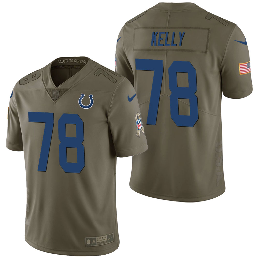 Indianapolis Colts #78 Ryan Kelly Olive 2017 Salute to Service Limited Jersey