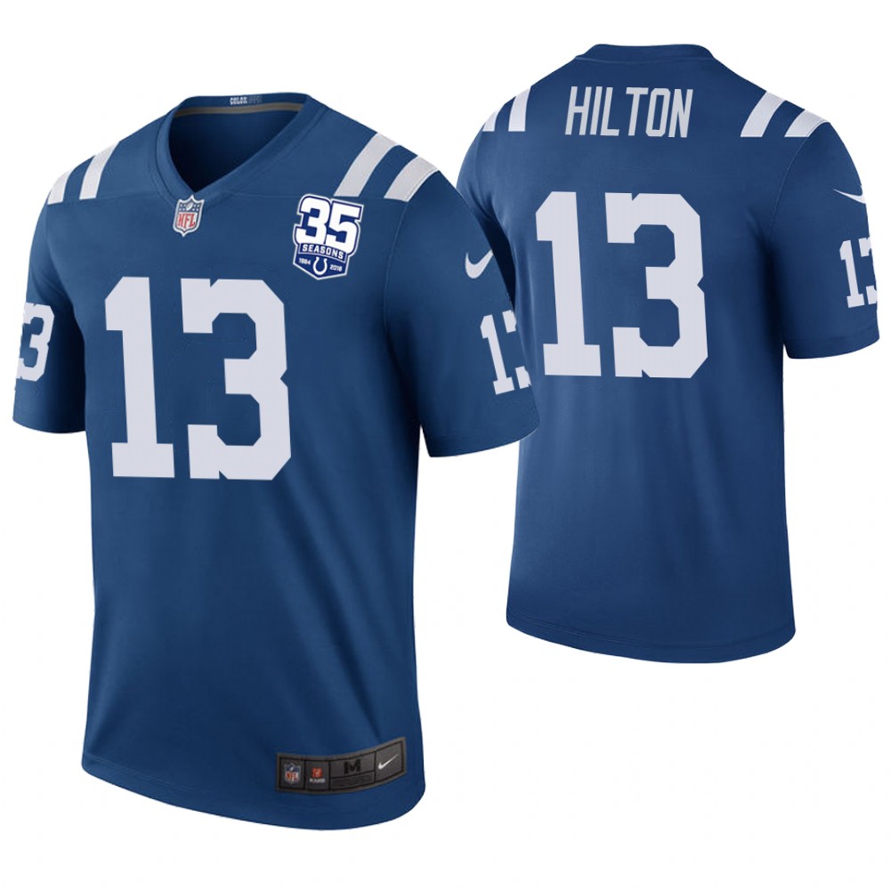 Indianapolis Colts #13 T. Y. Hilton Royal 35th Anniversary Color Rush Legnd Jersey
