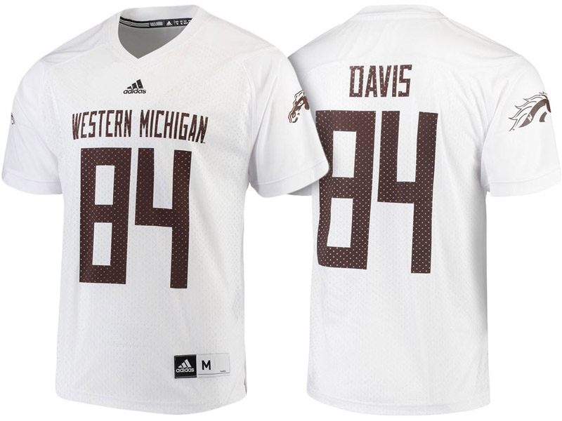 Corey Davis #84 Western Michigan Broncos White Alumni Player College Football Jersey Corey Davis #84 Western Michigan Broncos White Alumni Player College Football Jersey