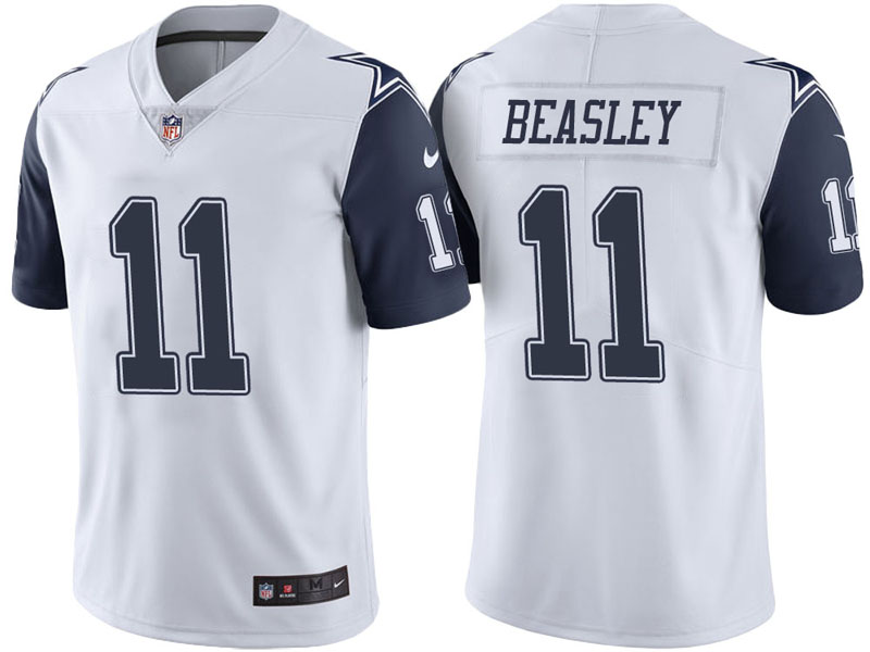 Dallas Cowboys #11 Cole Beasley White Color Rush Limited Jersey