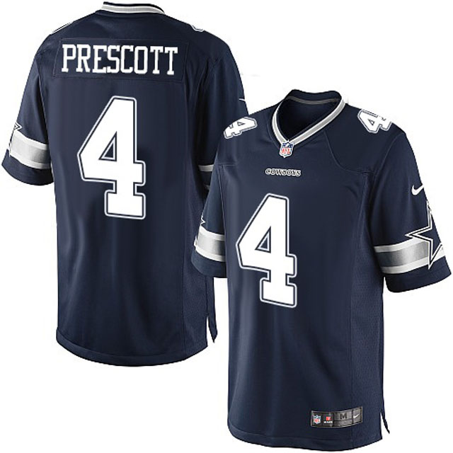 Dallas Cowboys #4 Dak Prescott Navy Blue Limited Team Color Jersey Dallas Cowboys #4 Dak Prescott Navy Blue Limited Team Color Jersey