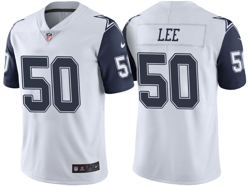 Dallas Cowboys #50 Sean Lee White Color Rush Limited Jersey