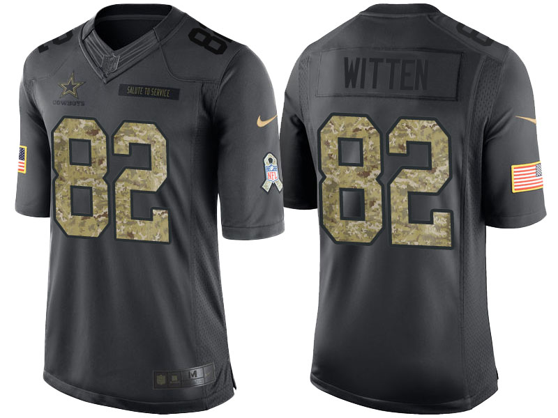 Dallas Cowboys #82 Jason Witten Anthracite Camo 2016 Salute to Service Limited Jersey Dallas Cowboys #82 Jason Witten Anthracite Camo 2016 Salute to Service Limited Jersey