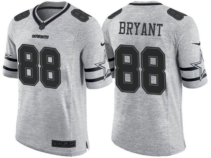 Dallas Cowboys #88 Dez Bryant 2016 Gridiron Gray II Limited Jersey Dallas Cowboys #88 Dez Bryant 2016 Gridiron Gray II Limited Jersey