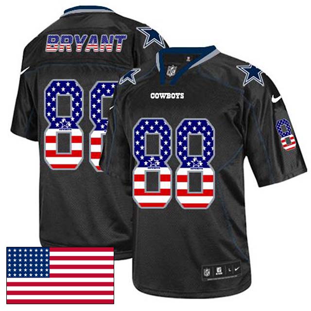 Dallas Cowboys #88 Dez Bryant Black USA Flag Fashion Jersey Dallas Cowboys #88 Dez Bryant Black USA Flag Fashion Jersey