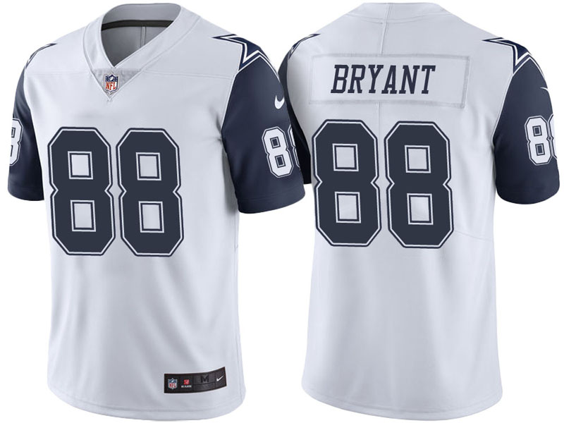 Dallas Cowboys #88 Dez Bryant White Color Rush Limited Jersey Dallas Cowboys #88 Dez Bryant White Color Rush Limited Jersey