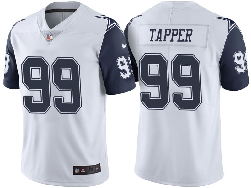 Dallas Cowboys #99 Charles Tapper White Vapor Untouchable Color Rush Limited Jersey
