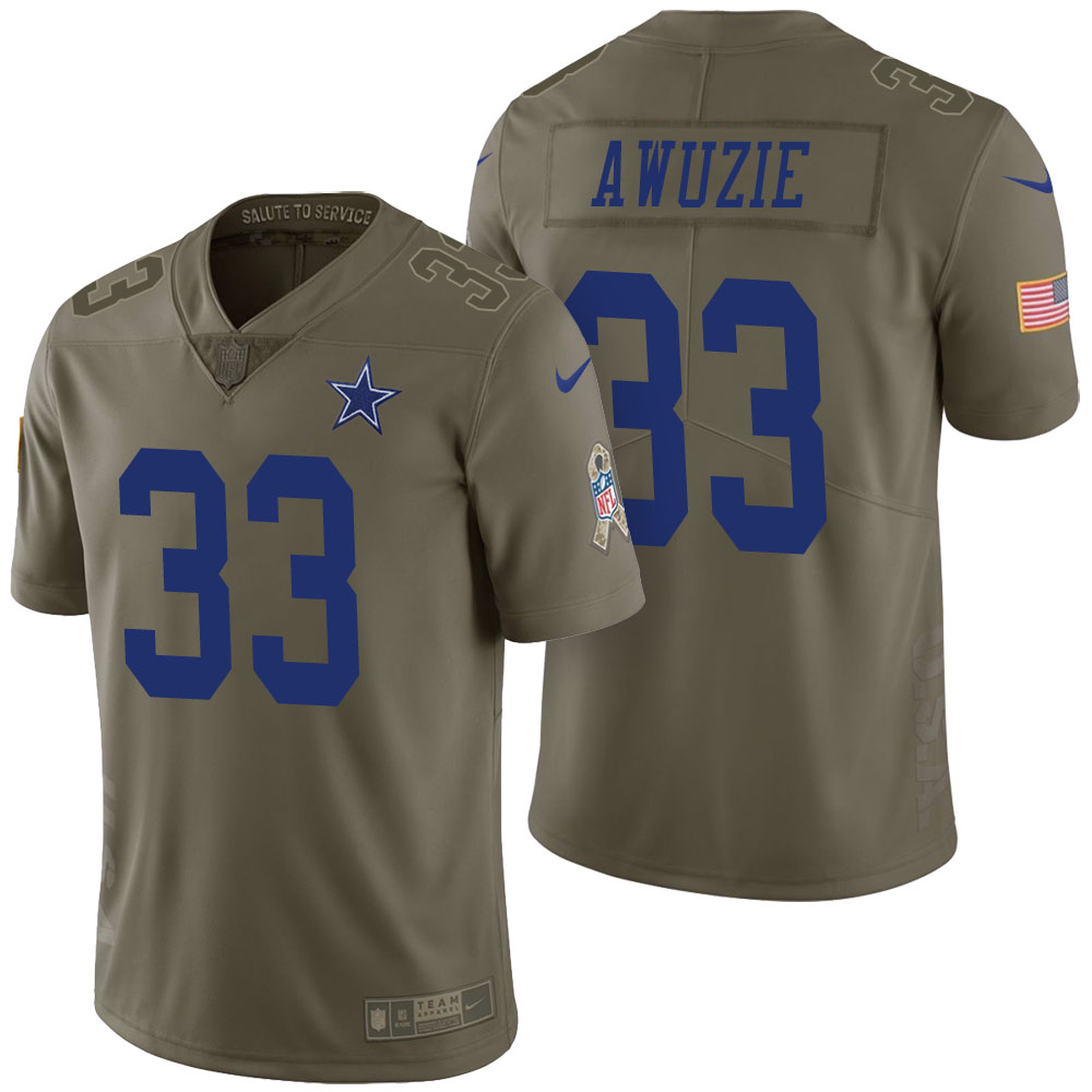 Dallas Cowboys #33 Chidobe Awuzie Olive 2017 Salute to Service Limited Jersey Dallas Cowboys #33 Chidobe Awuzie Olive 2017 Salute to Service Limited Jersey