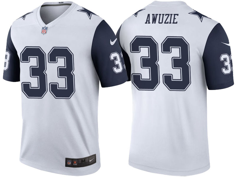 Dallas Cowboys #33 Chidobe Awuzie White Color Rush Legend Jersey Dallas Cowboys #33 Chidobe Awuzie White Color Rush Legend Jersey