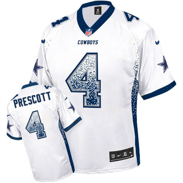 Dallas Cowboys #4 Dak Prescott White Drift Fashion Jersey Dallas Cowboys #4 Dak Prescott White Drift Fashion Jersey