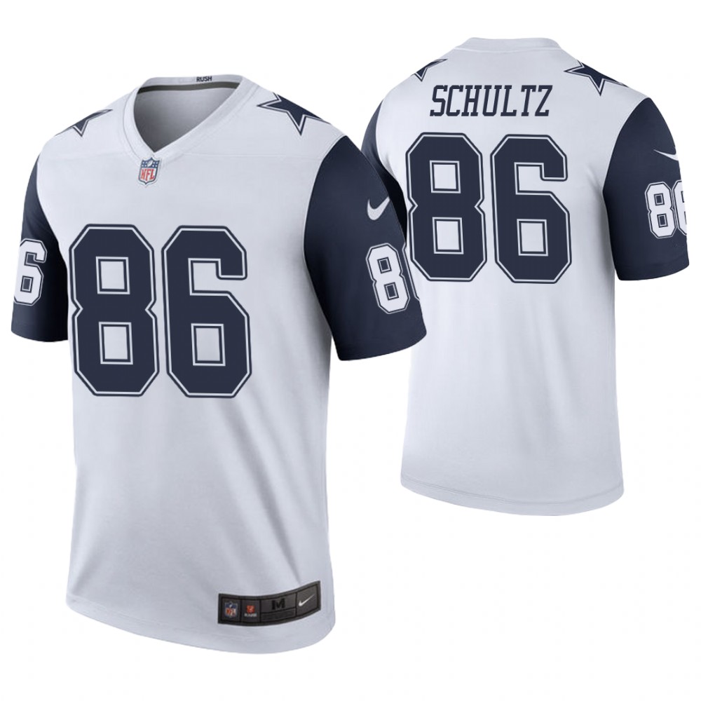Dallas Cowboys #86 Dalton Schultz White Color Rush Legend Jersey