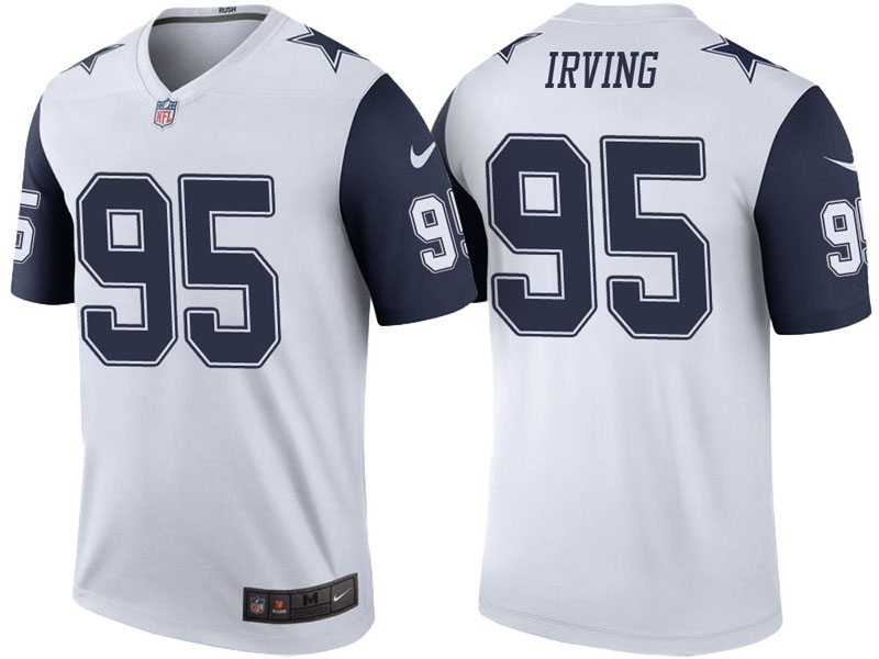 Dallas Cowboys #95 David Irving White Color Rush Legend Jersey Dallas Cowboys #95 David Irving White Color Rush Legend Jersey