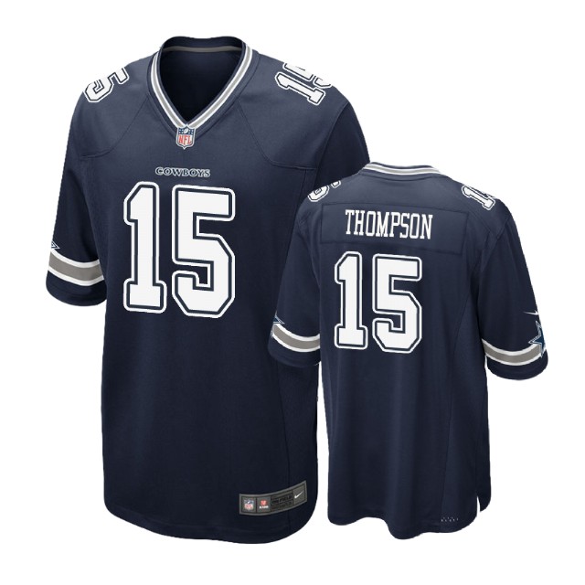 Dallas Cowboys #15 Deonte Thompson Navy Game Jersey Dallas Cowboys #15 Deonte Thompson Navy Game Jersey