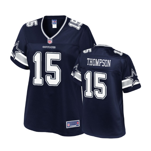 Women Dallas Cowboys #15 Deonte Thompson Navy Player Pro Line Jersey Women Dallas Cowboys #15 Deonte Thompson Navy Player Pro Line Jersey