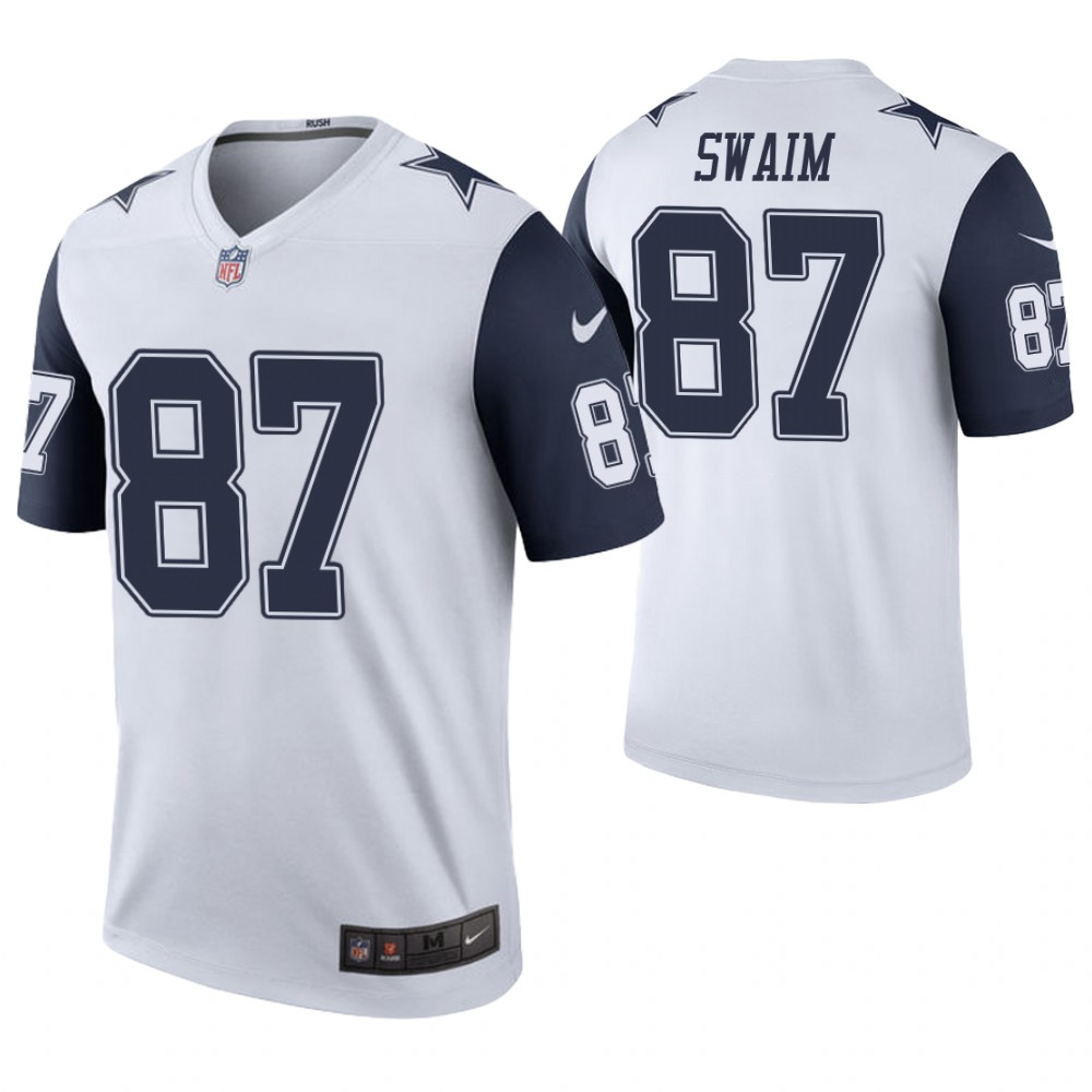 Dallas Cowboys #87 Geoff Swaim White Color Rush Legend Jersey Dallas Cowboys #87 Geoff Swaim White Color Rush Legend Jersey