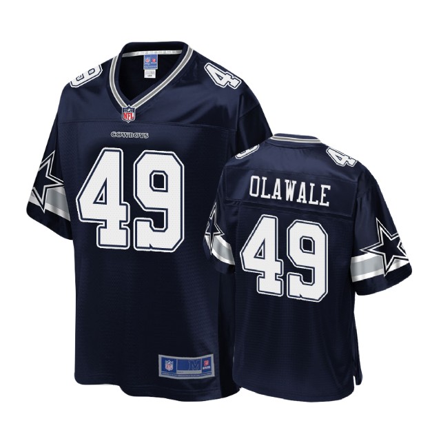 Dallas Cowboys #49 Jamize Olawale Navy Player Pro Line Jersey