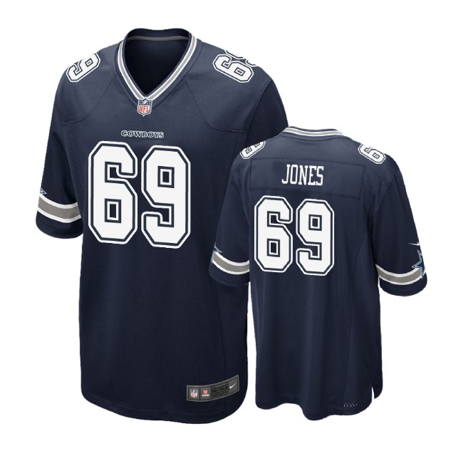 Youth Dallas Cowboys #69 Jarron Jones Navy Game Jersey Youth Dallas Cowboys #69 Jarron Jones Navy Game Jersey