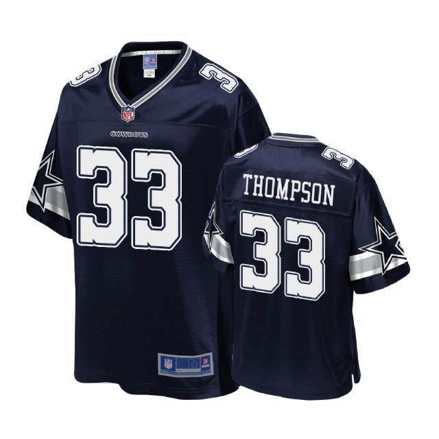 Dallas Cowboys #33 Jason Thompson Navy Player Pro Line Jersey