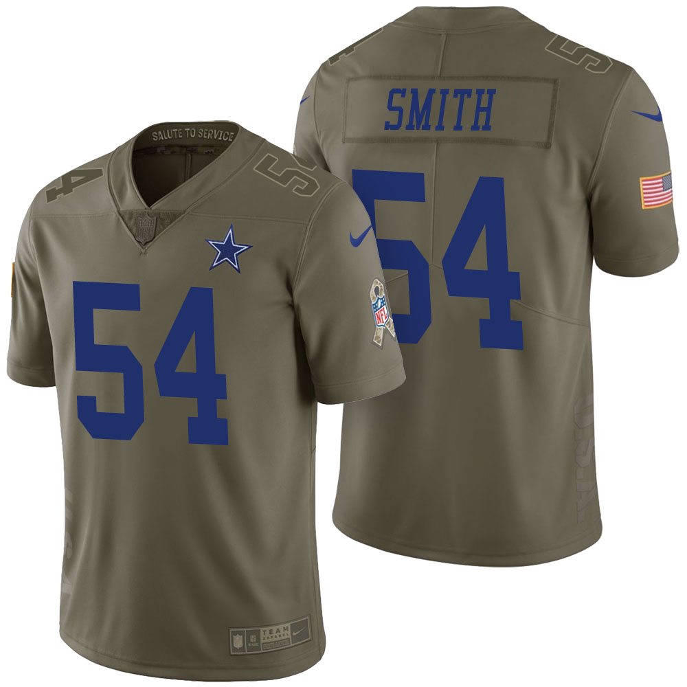 Dallas Cowboys #54 Jaylon Smith Olive 2017 Salute to Service Limited Jersey Dallas Cowboys #54 Jaylon Smith Olive 2017 Salute to Service Limited Jersey