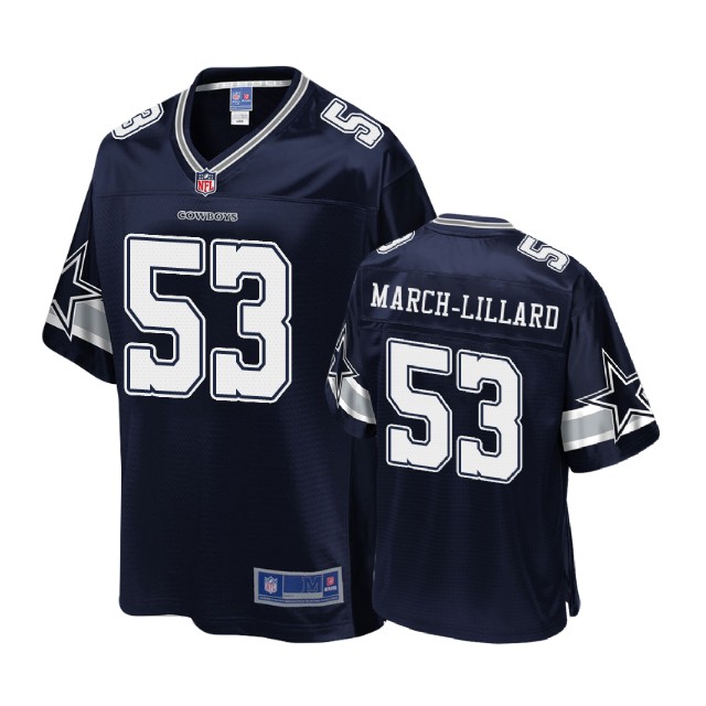 Dallas Cowboys #53 Justin March-Lillard Navy Player Pro Line Jersey