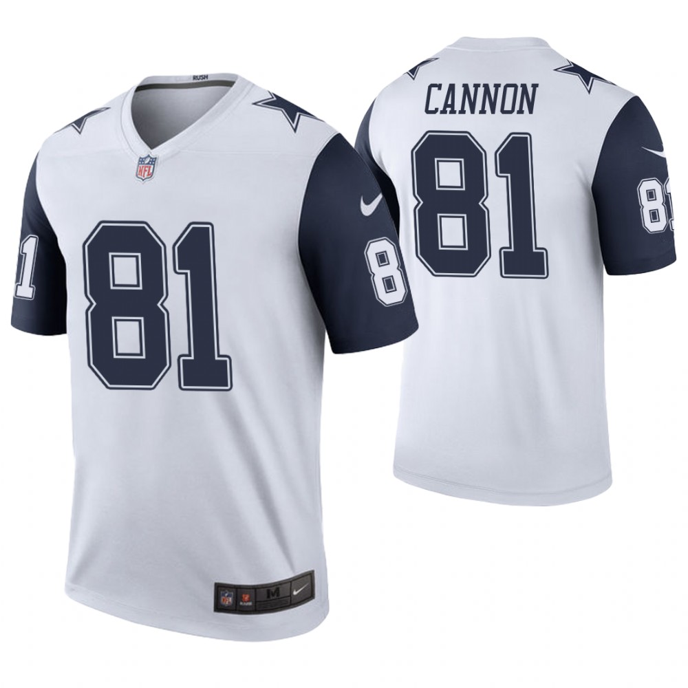 Dallas Cowboys #81 K. D. Cannon White Color Rush Legend Jersey
