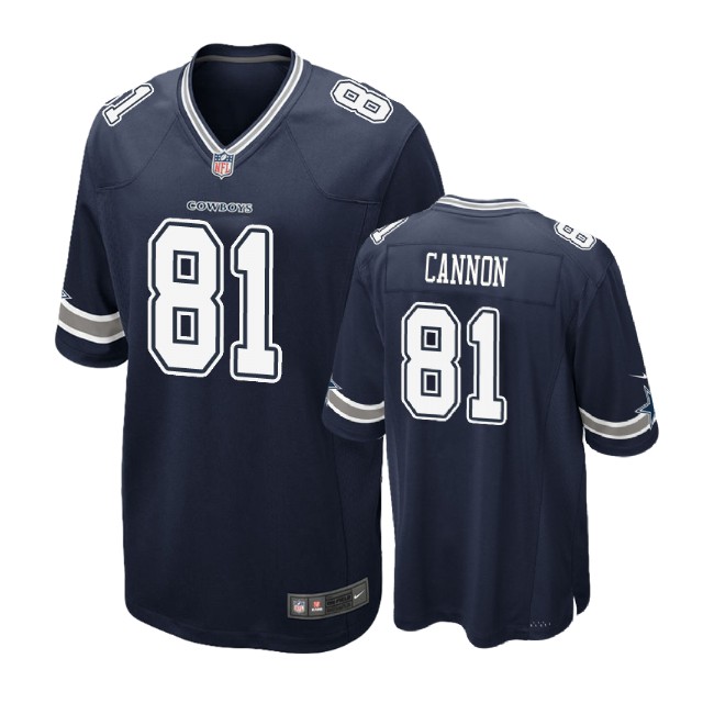 Dallas Cowboys #81 K. D. Cannon Navy Game Jersey
