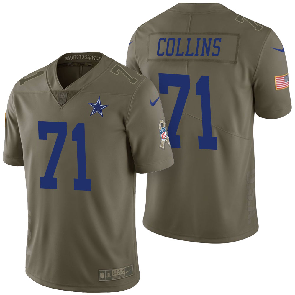 Dallas Cowboys #71 La'el Collins Olive 2017 Salute to Service Limited Jersey Dallas Cowboys #71 La'el Collins Olive 2017 Salute to Service Limited Jersey
