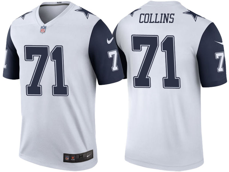 Dallas Cowboys #71 La'el Collins White Color Rush Legend Jersey Dallas Cowboys #71 La'el Collins White Color Rush Legend Jersey