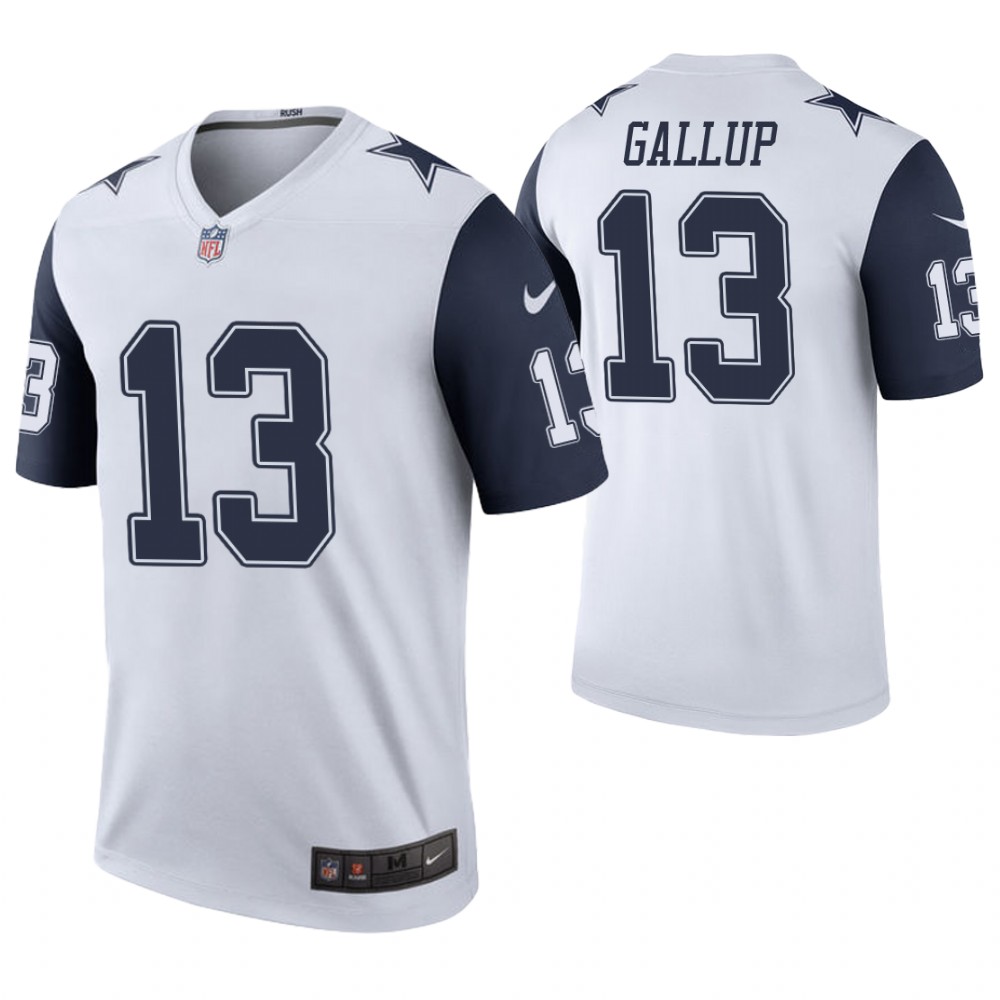 Dallas Cowboys #13 Michael Gallup White Color Rush Legend Jersey