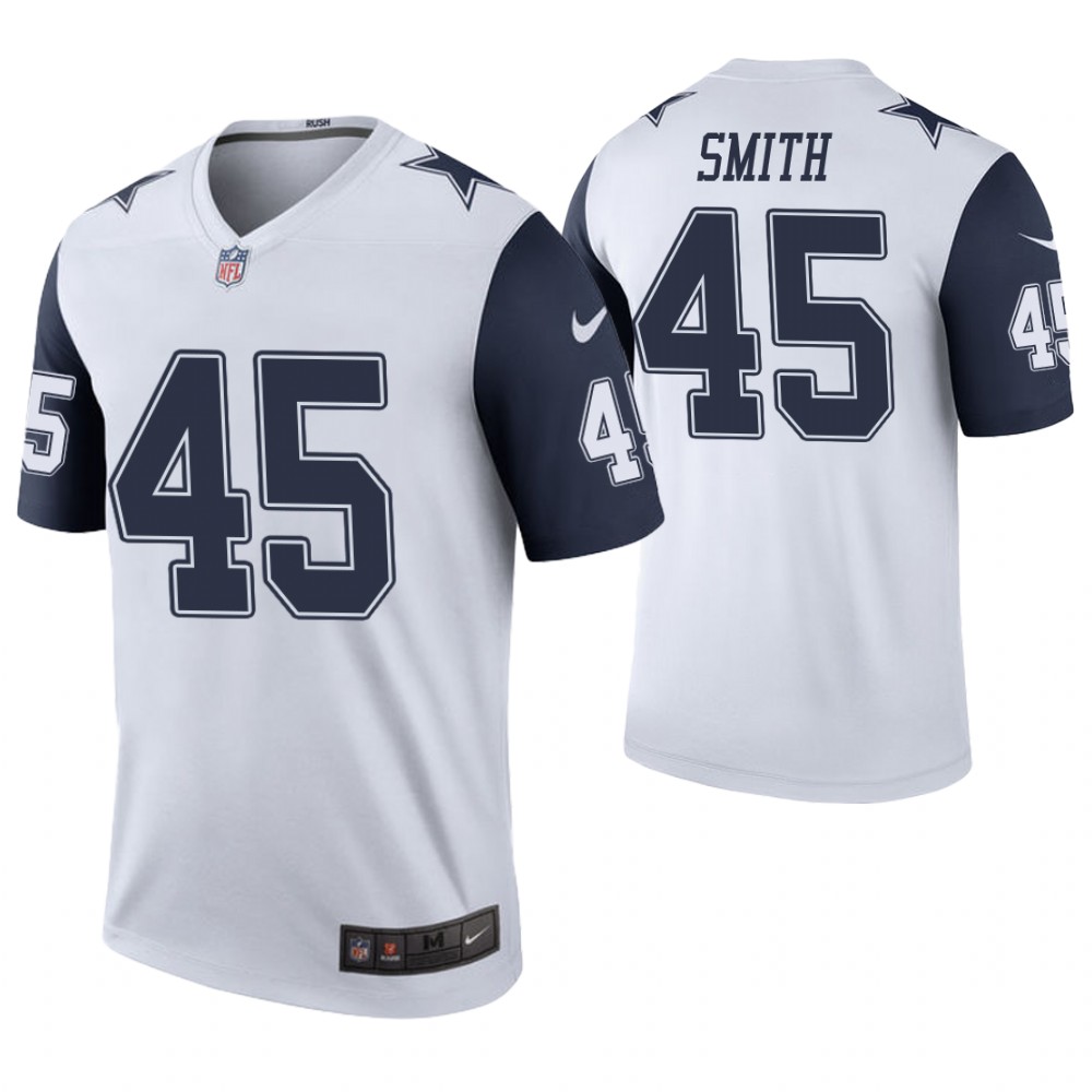 Dallas Cowboys #45 Rod Smith White Color Rush Legend Jersey Dallas Cowboys #45 Rod Smith White Color Rush Legend Jersey