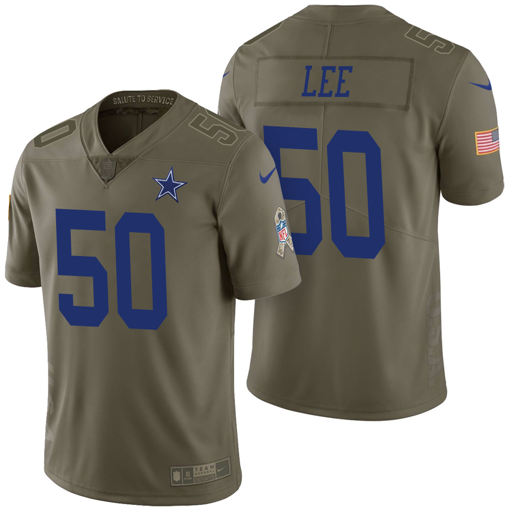Dallas Cowboys #50 Sean Lee Olive 2017 Salute to Service Limited Jersey