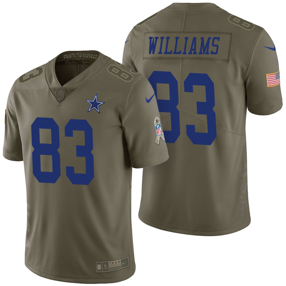 Dallas Cowboys #83 Terrance Williams Olive 2017 Salute to Service Limited Jersey