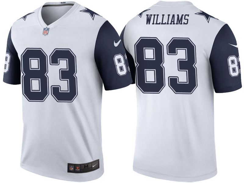 Dallas Cowboys #83 Terrance Williams White Color Rush Legend Jersey