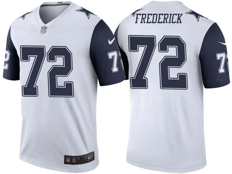 Dallas Cowboys #72 Travis Frederick White Color Rush Legend Jersey