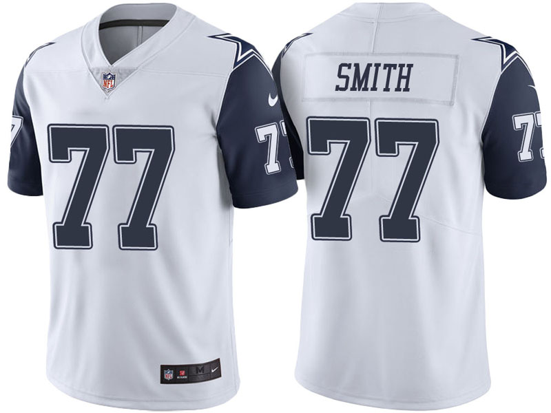 Dallas Cowboys #77 Tyron Smith White Vapor Untouchable Color Rush Limited Jersey