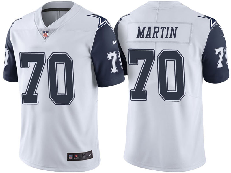 Dallas Cowboys #70 Zack Martin White Vapor Untouchable Color Rush Limited Jersey