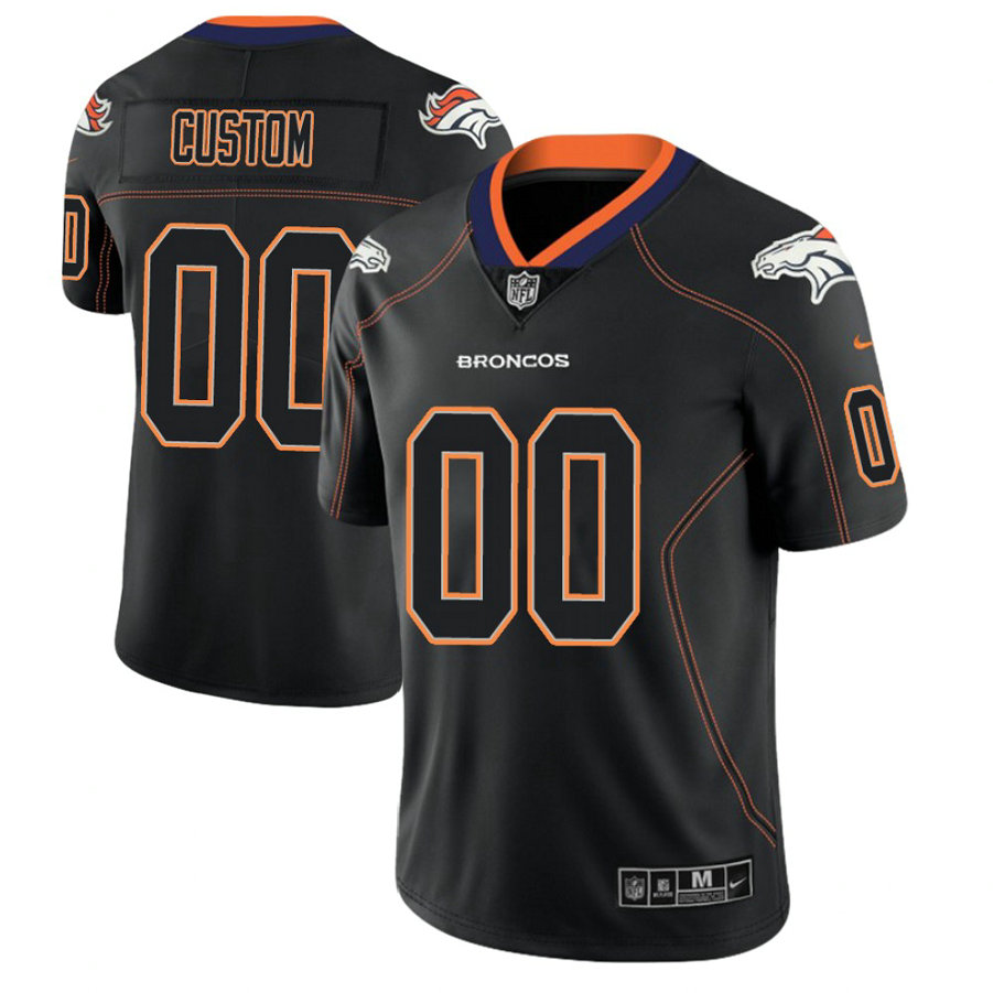 Denver Broncos 2018 Lights Out Color Rush Limited Black Customized Jersey Denver Broncos 2018 Lights Out Color Rush Limited Black Customized Jersey