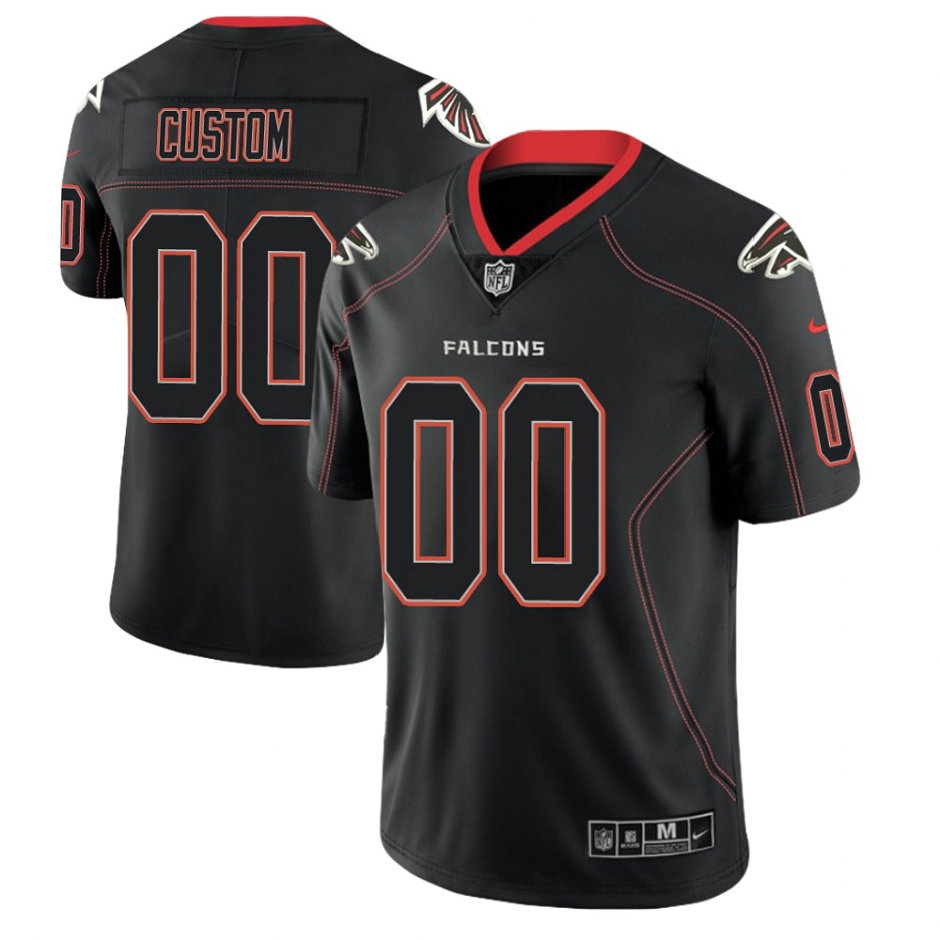 Atlanta Falcons 2018 Lights Out Color Rush Limited Black Customized Jersey Atlanta Falcons 2018 Lights Out Color Rush Limited Black Customized Jersey