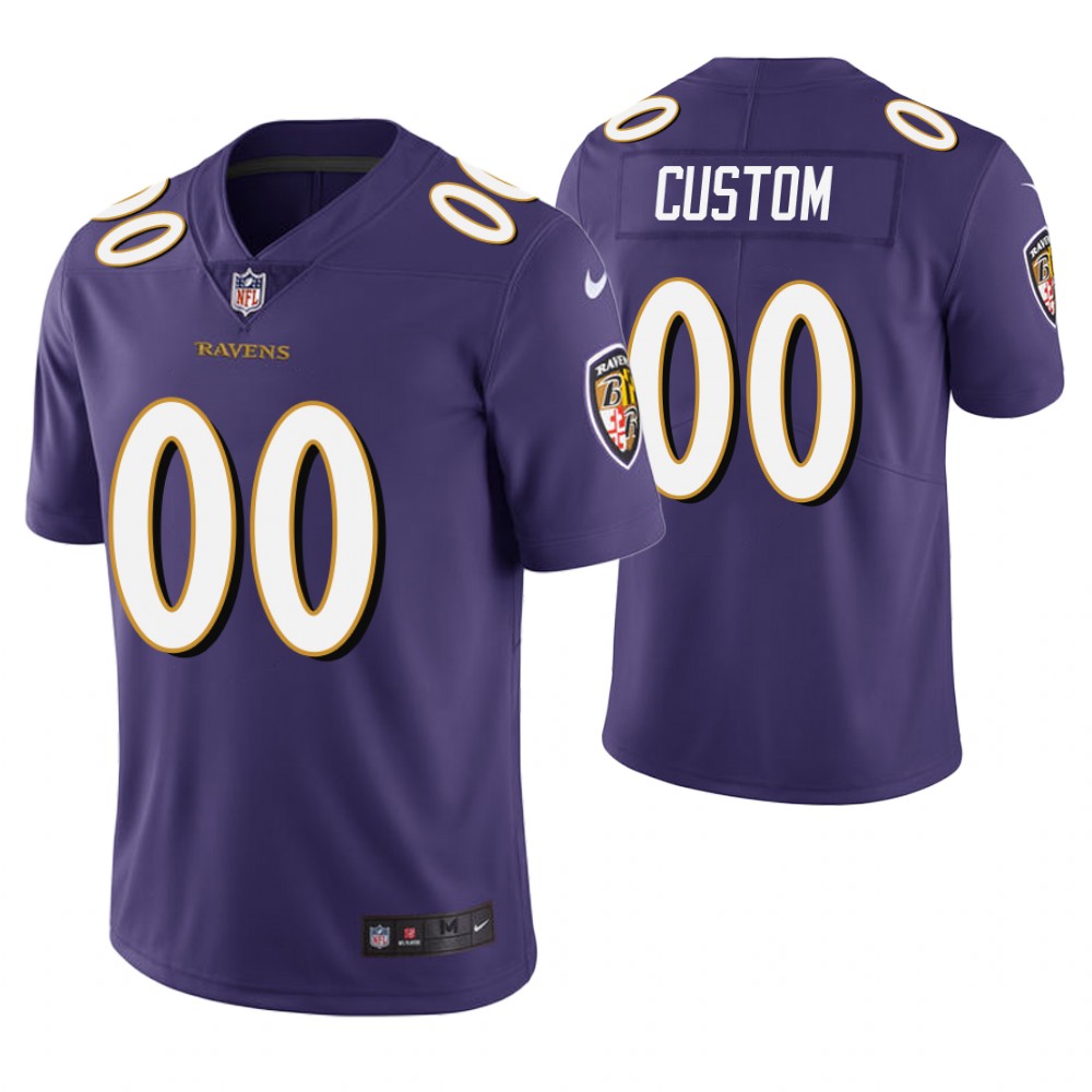 Baltimore Ravens Purple Vapor Untouchable Limited Customized Jersey Baltimore Ravens Purple Vapor Untouchable Limited Customized Jersey