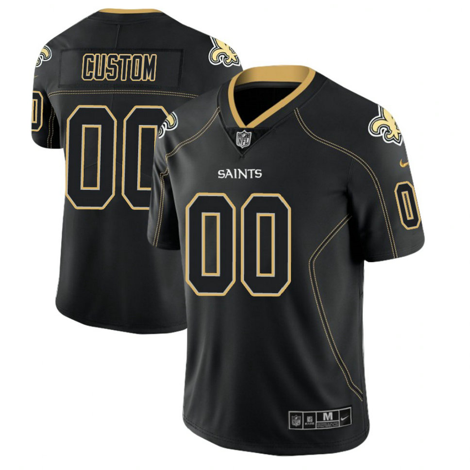 New Orleans Saints 2018 Lights Out Color Rush Limited Black Customized Jersey New Orleans Saints 2018 Lights Out Color Rush Limited Black Customized Jersey